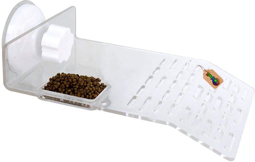dreamauro Turtle Platform Basking with Food Bowl & Suction Cup for Aquarium (Small) Plastic Training Aid For Turtle-picture-47