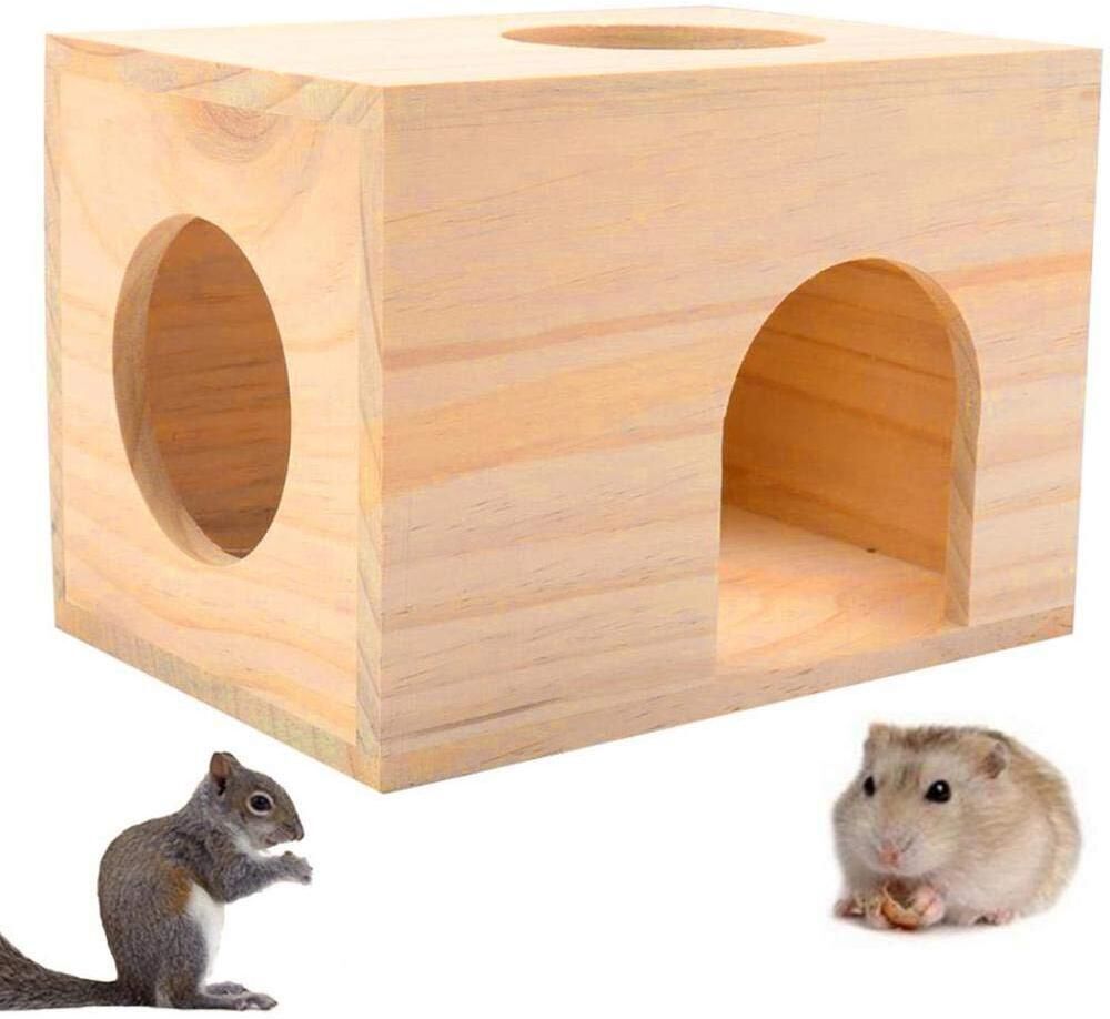 sage square Wooden Training Aid, Stick, Tough Toy For Hamster-picture-34