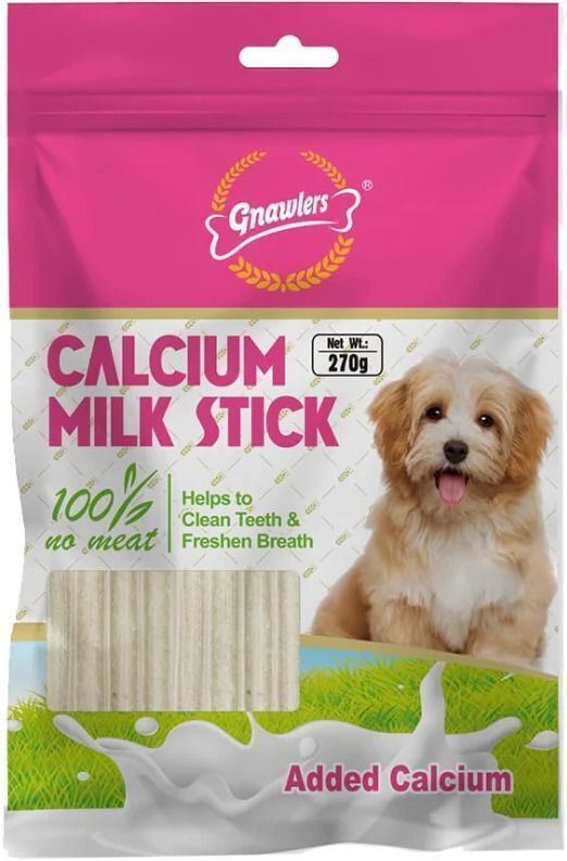 Gnawlers Calcium Milk Stick Dog Treat Chew Sticks for Strong Bones & Teeth Milk Dog Treat-picture-13