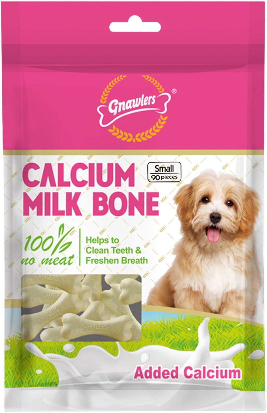 Calcium Milk Bone No Meat with Added Calcium 90 in 1 Small Dog Treat - 850 gm Milk Dog Treat-image-43