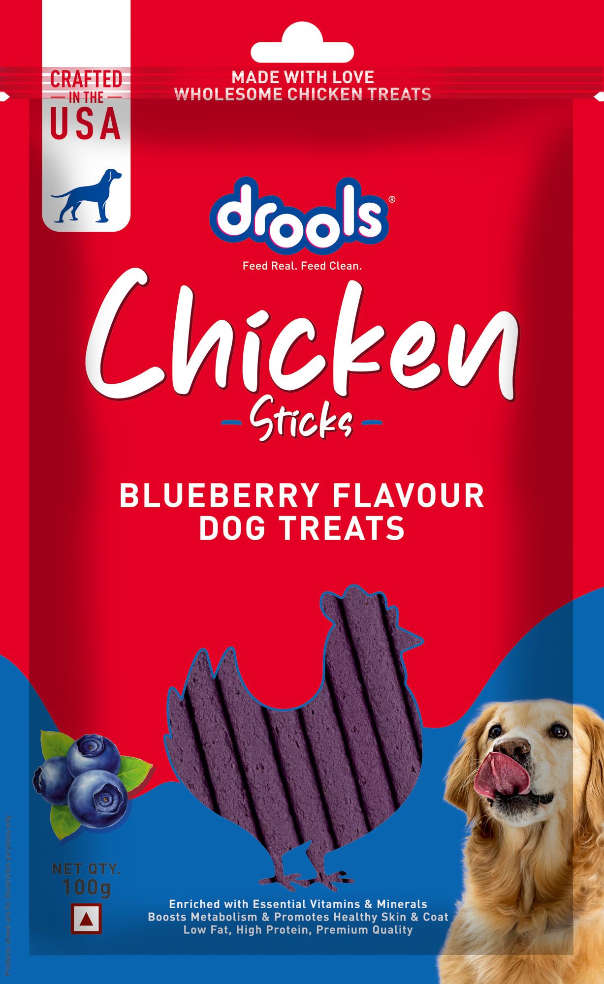 drools Sticks Blueberry Flavour Chicken Dog Treat-picture-6