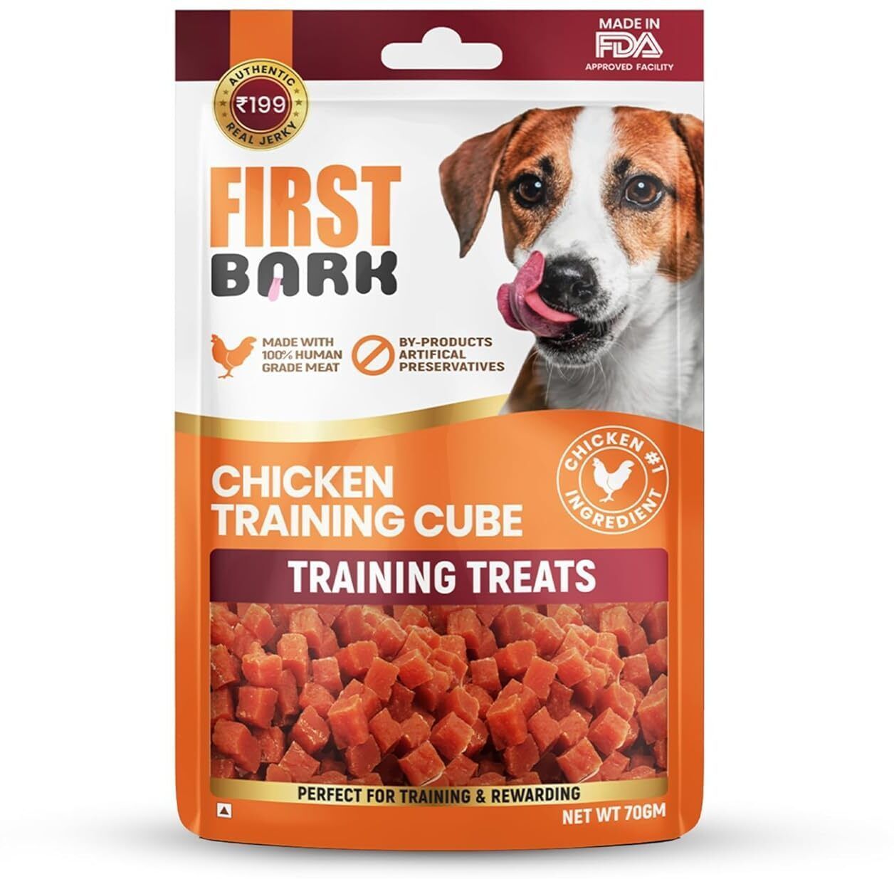 first bark Dog Treats for Adult Dogs & Puppies Bite-Sized Chicken Training Cubes Pack Chicken Dog Treat-picture-38