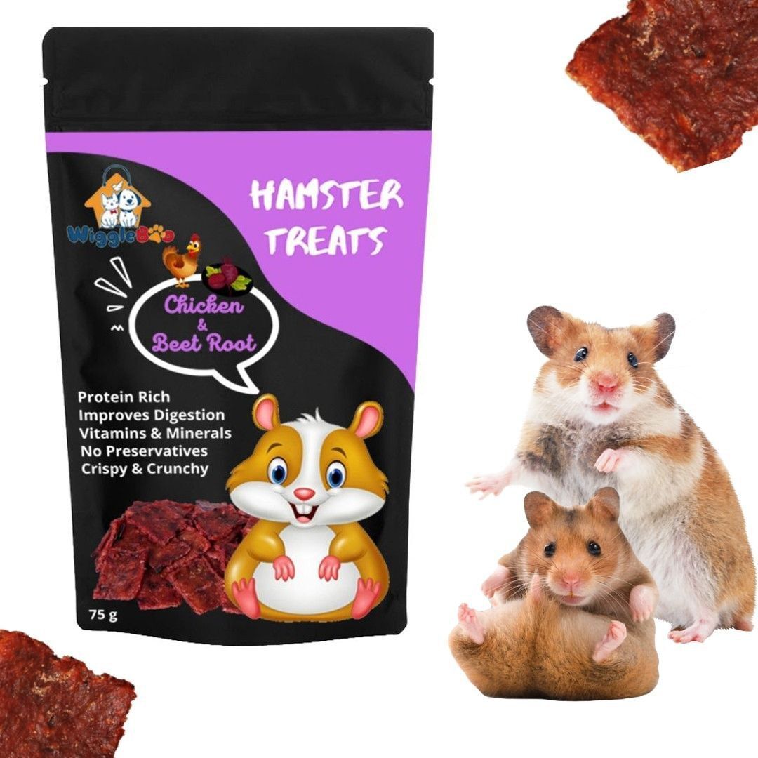 sage square Chicken & Beetroot Hamster Treat | Helps Immune system & Digestion | 75g Chicken, Vegetable Hamster Treat-picture-39