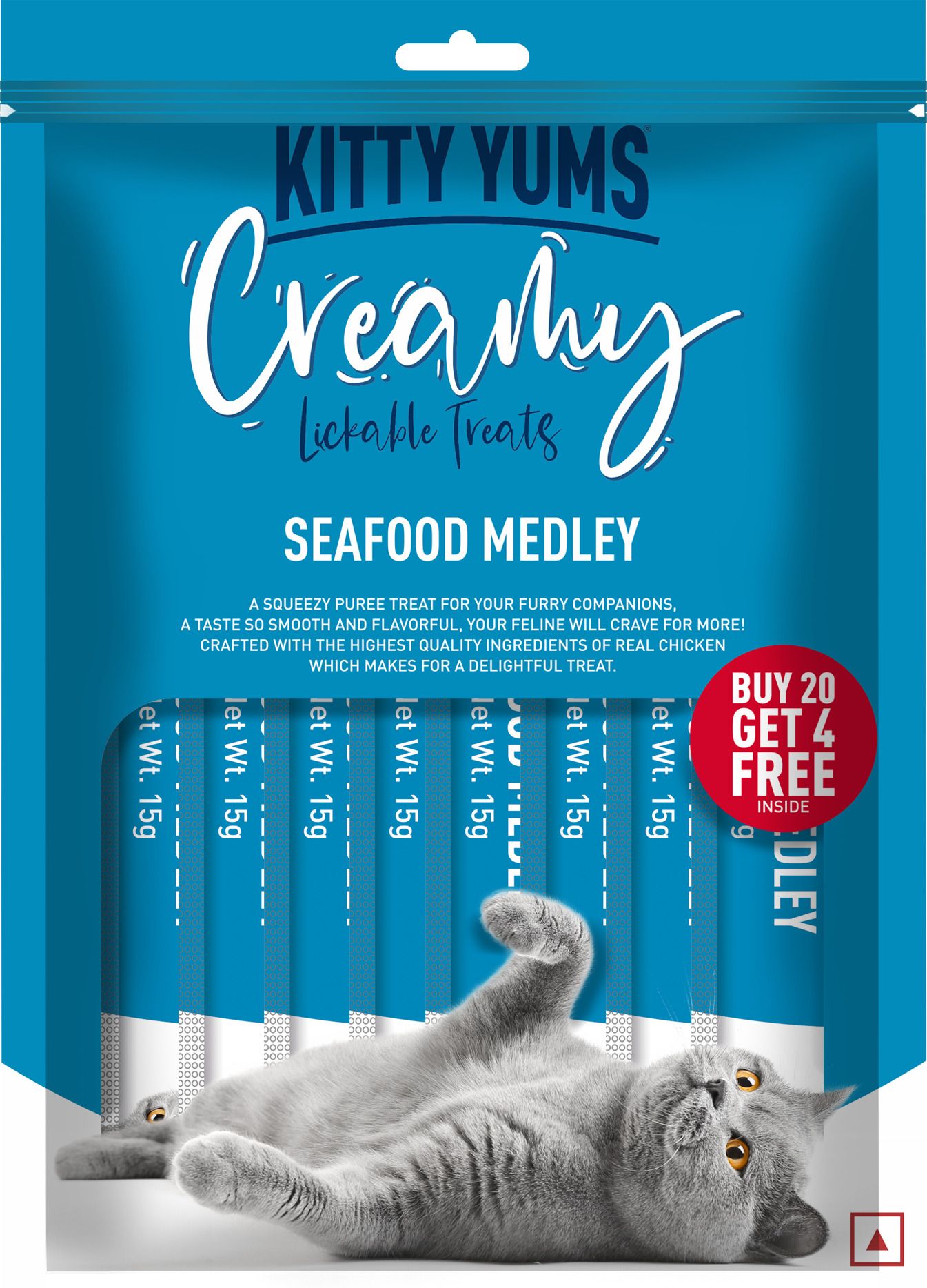 Creamy Lickable (15g x24 Pieces) Medely Sea Food Cat Treat-image-25