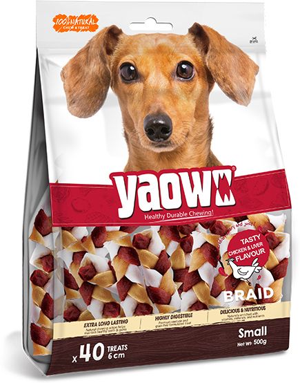 gnawlers Yaowo Braid--500g - 2.5" (Pack of 4) Dog Treat-picture-21