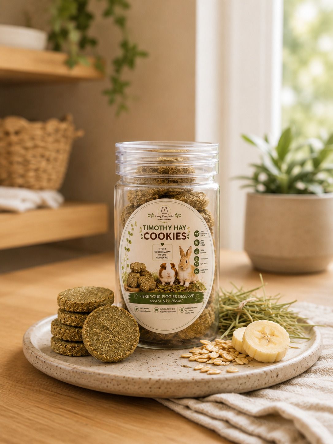 cavycomforts CAVY COMFORTS Timothy Hay Cookies for Guinea Pigs Oats Guinea Pig Treat-picture-14
