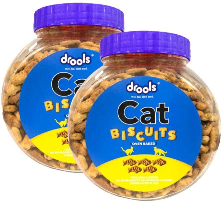 Drools Cat Biscuits real chicken 400 gm pack 2 Chicken Cat Treat-picture-10