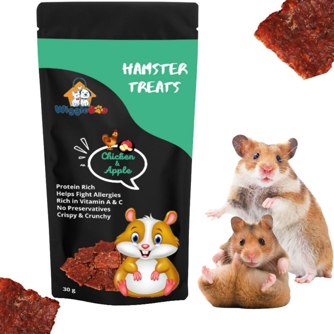 wiggleboo Chicken & Apple Hamster Treat | Travel-Friendly Pack | Great Antioxidants Chicken, Fruit Hamster Treat-picture-23