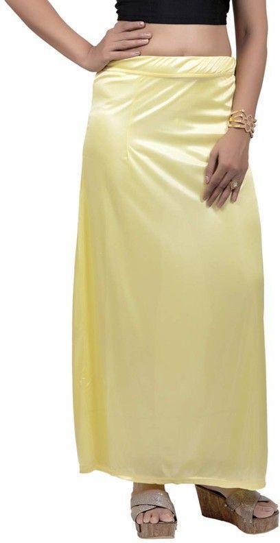 SHM fashion M SP Light Yellow Satin Blend Petticoat-image-7
