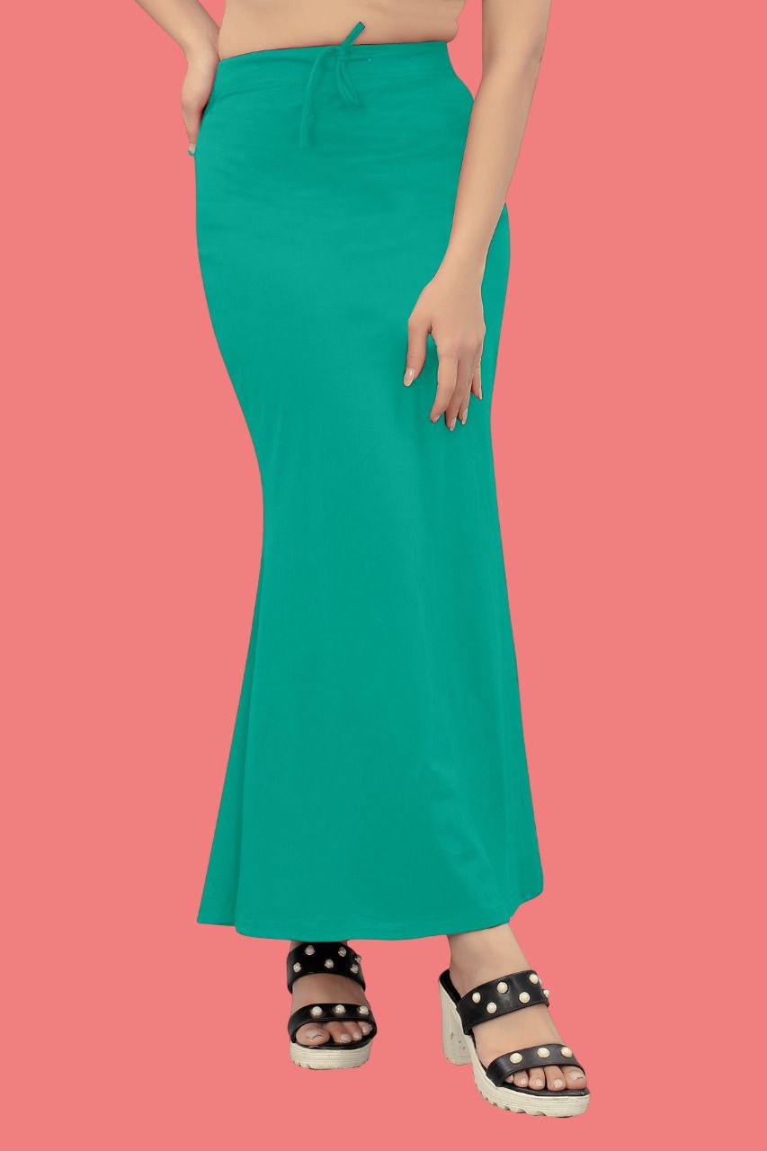 SHOEYONSELL Flare_03_turquoise green_S_Saree Shapewear shapewear petticoat For saree Lycra Blend Petticoat-image-17