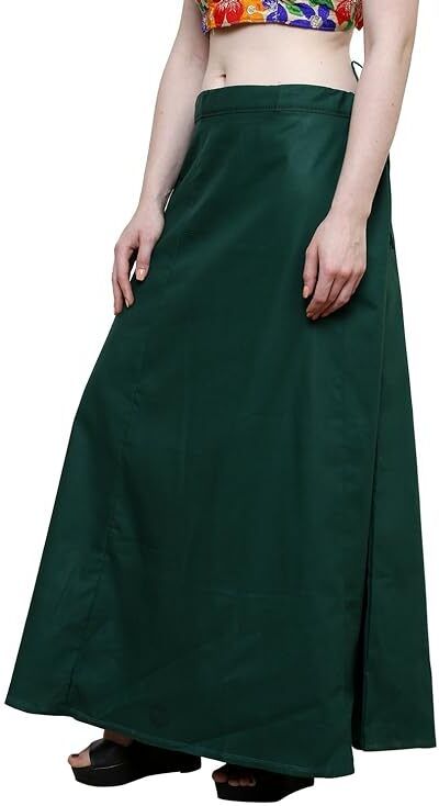 PVB Dark Green color Petticoat | 100% Cotton, No Colour Bledding , No Shrinkage Pure Cotton Petticoat-image-10