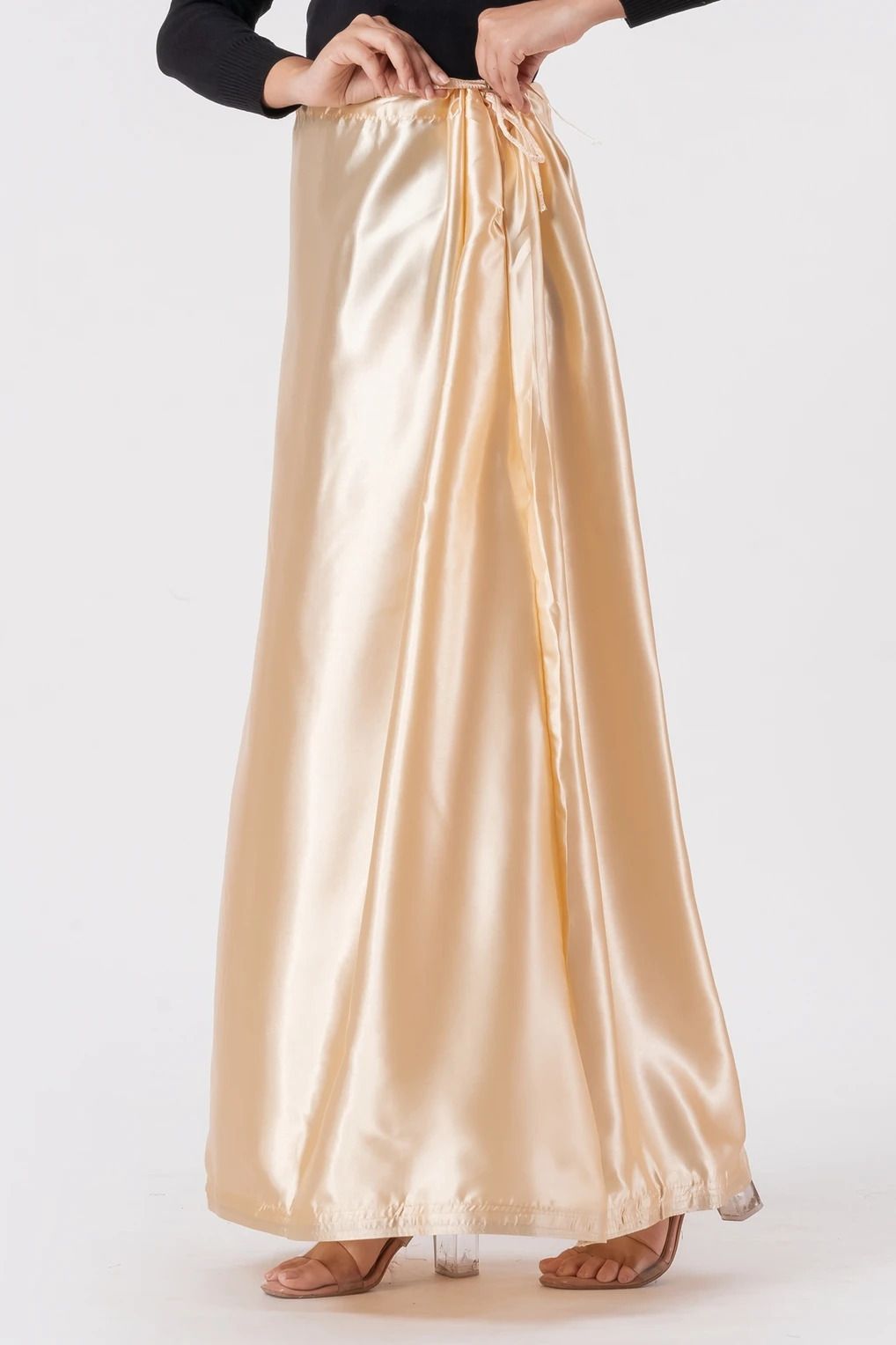 Bondia SpBeige3 Pure Satin Petticoat-image-5