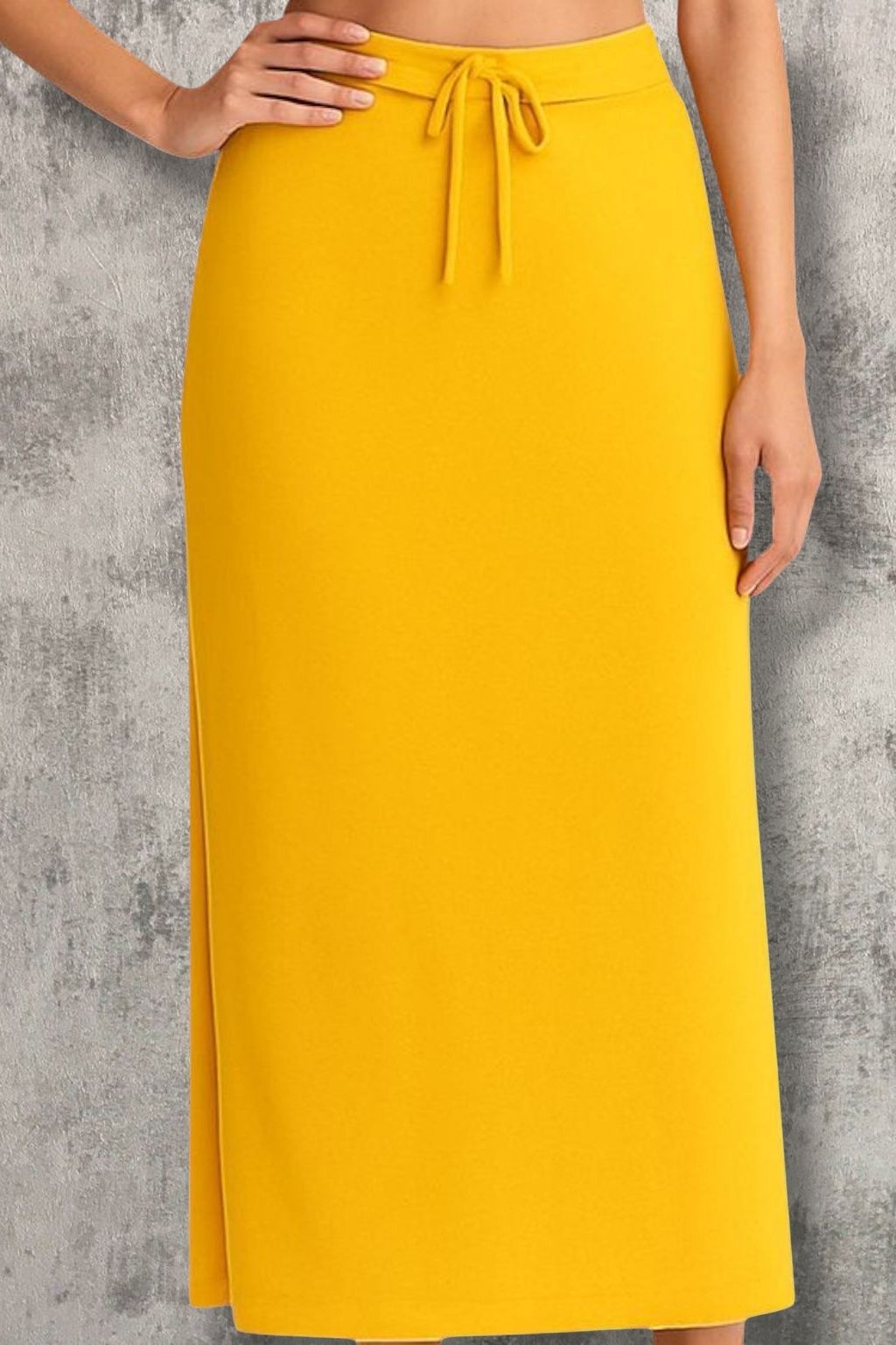 The Stanch Shapeware Yellow MT0094 Lycra Blend Petticoat-image-31