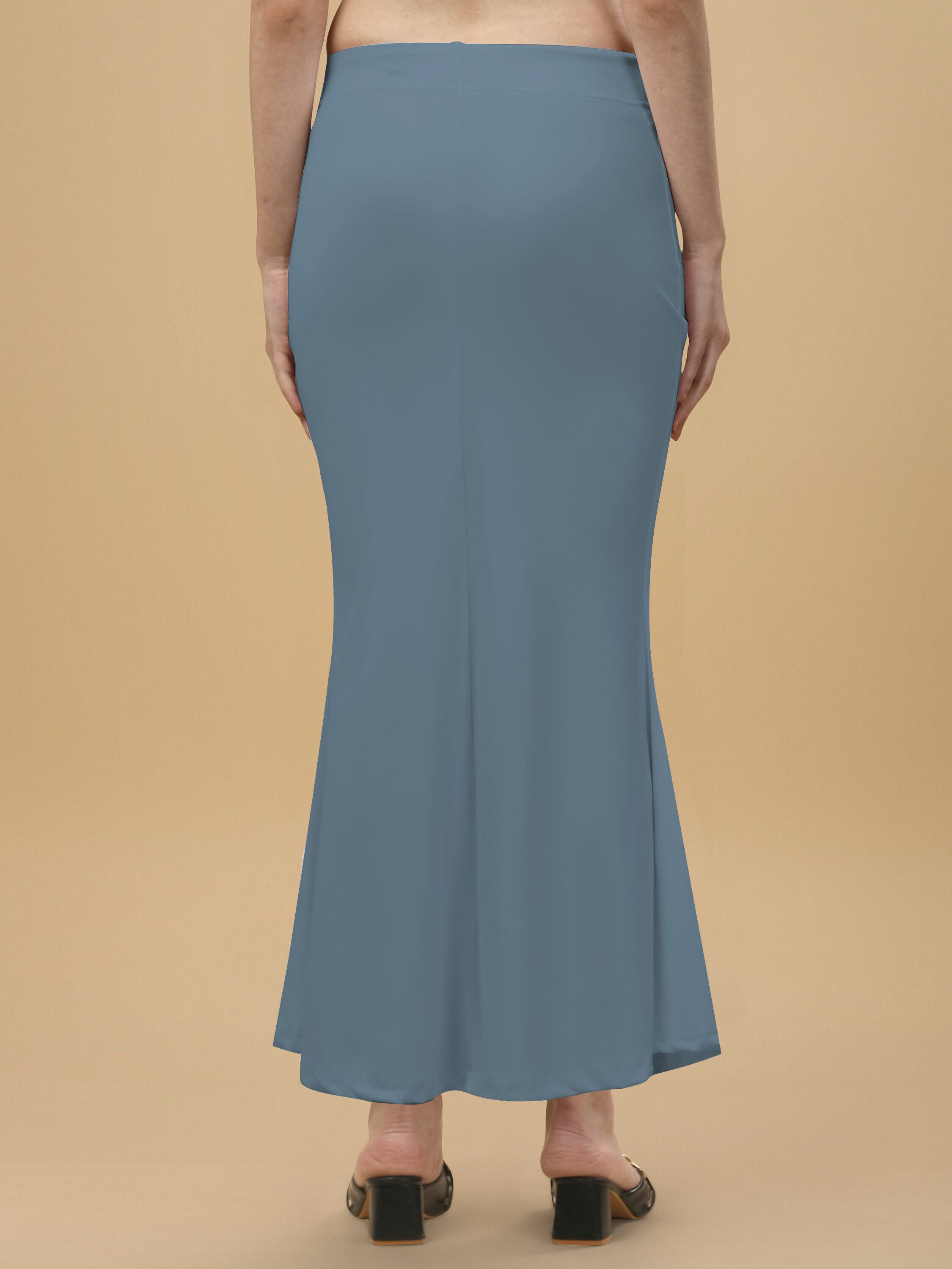 SHAYONAM FFishcut Saree Shapewear Grey Lycra Bland Petticoat (S) Lycra Blend Petticoat-image-42