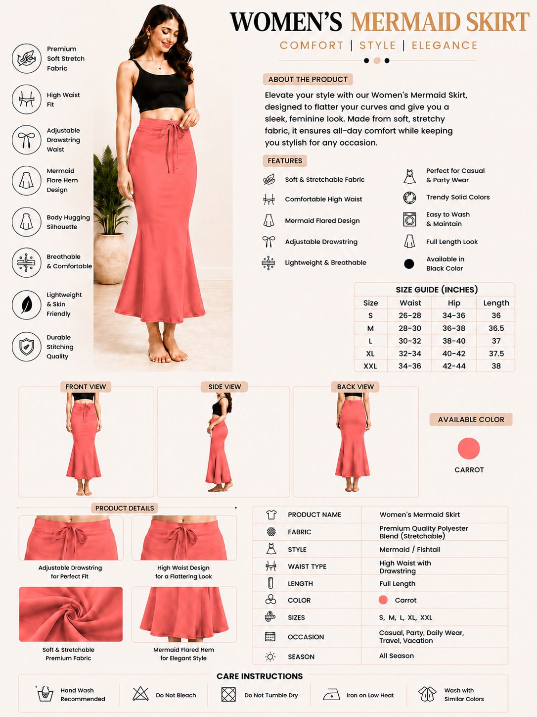 LUMIRRA FASHION Pack Of 1 Gajri Women's Shapewear - Fancy Stylish Trending Shapers Lycra Blend Petticoat-image-21