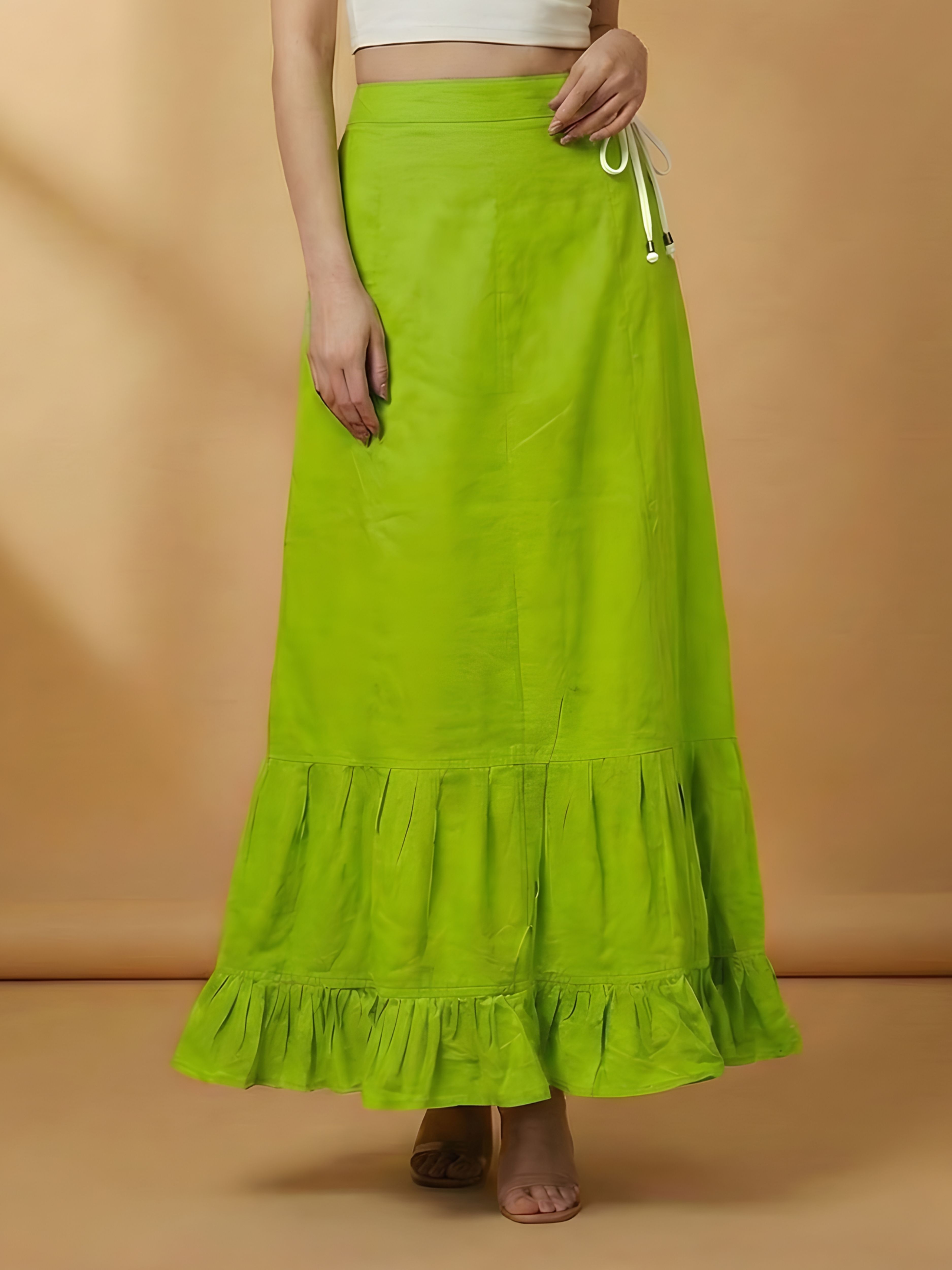 BELIZSSHOUSE 11-PRIME-DJ-101-GREEN APPLE Pure Cotton Petticoat-image-1