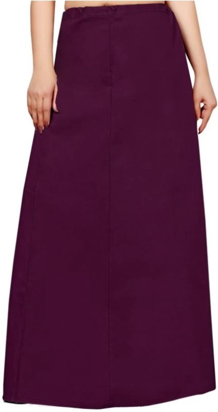 PL Fashion Wine colour pure cotton petticoat for women. Pure Cotton Petticoat-image-20