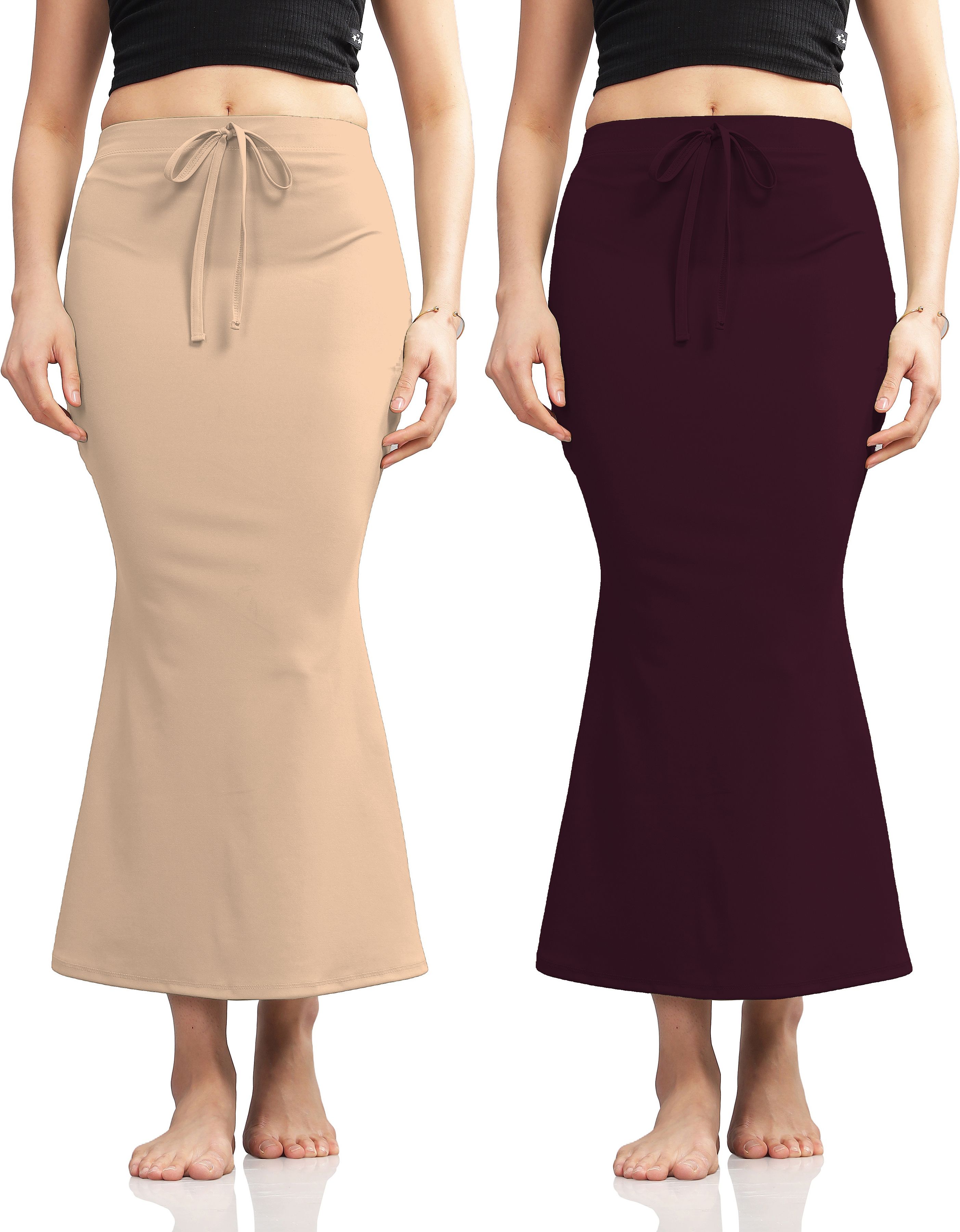 Pink Formal Pack Of 2 Beige & Purple Women's Shapewear - Fancy Stylish Trending Shapers Lycra Blend Petticoat-image-6