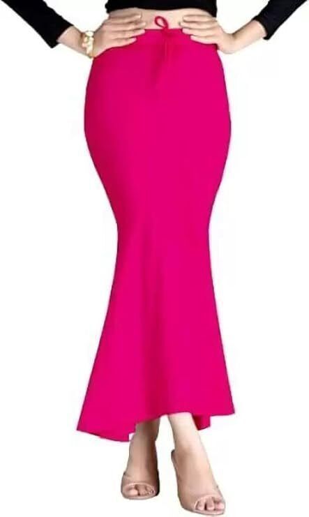VIDHATA FASHION Dark Pink Perfect Slim Fitting Curvy Body Shape Fish Cut Lycra Blend Petticoat Lycra Blend Petticoat-image-4