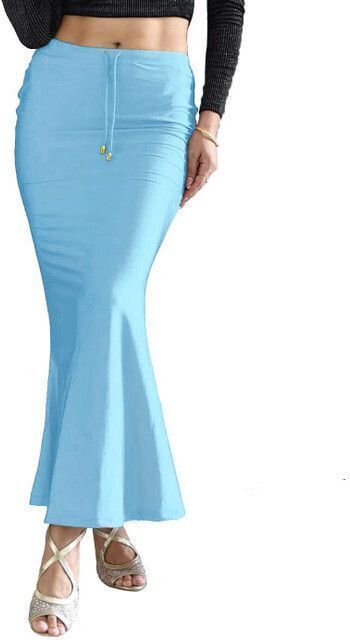 VDIHATA FASHION Sky Blue Fishcut Stretchable Lycra Blend Women'S Saree Shapewear Petticoat Lycra Blend Petticoat-picture-14