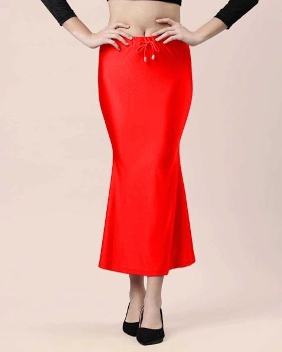 VDIHATA FASHION Red Color Fish Cut Solid Lycra Blend Saree Shapewear Petticoat For Women Lycra Blend Petticoat-image-21