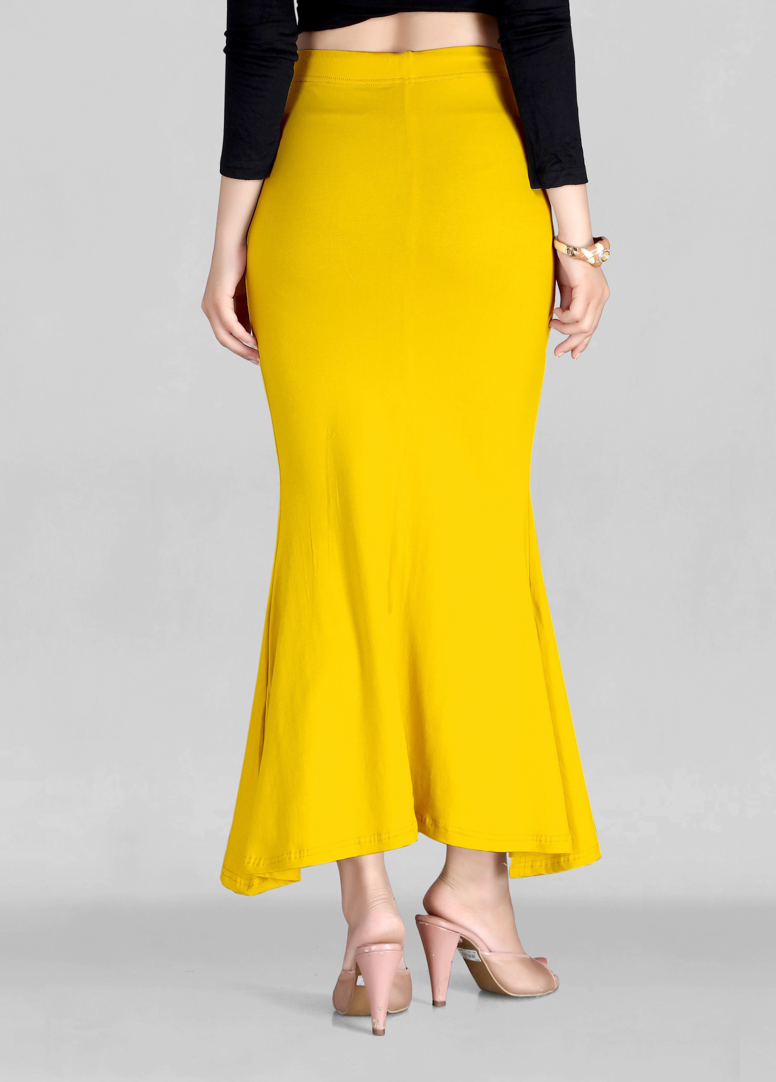 Woo THiNG Plain Sari Shapewear For Women Lycra Blend Petticoat-image-42