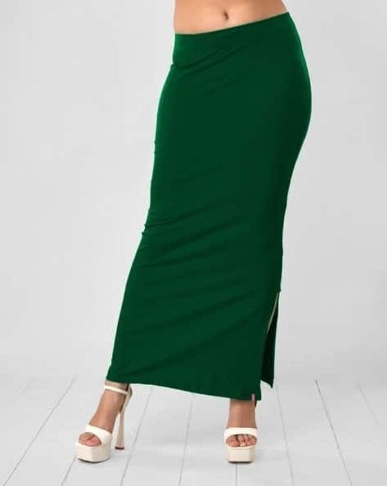 VDIHATA FASHION Green Fish Cut Solid Lycra Blend Saree Shapewear Petticoat For Women Lycra Blend Petticoat-image-30