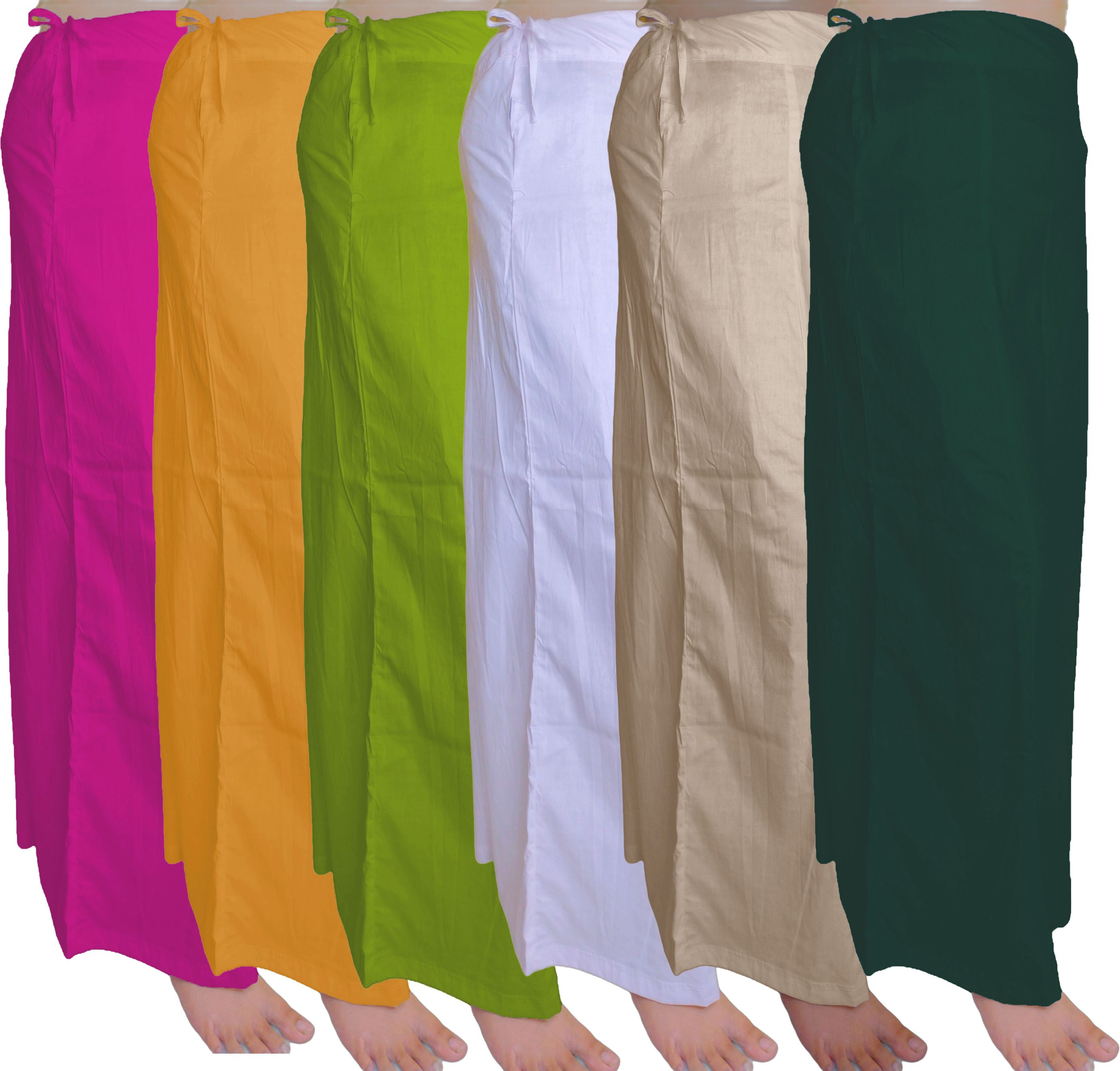 Maa Manosha 6 Cut 100% Cotton Petticoat For Women's And Girls Pack of 2 Multi Colour Pure Cotton Petticoat-picture-37