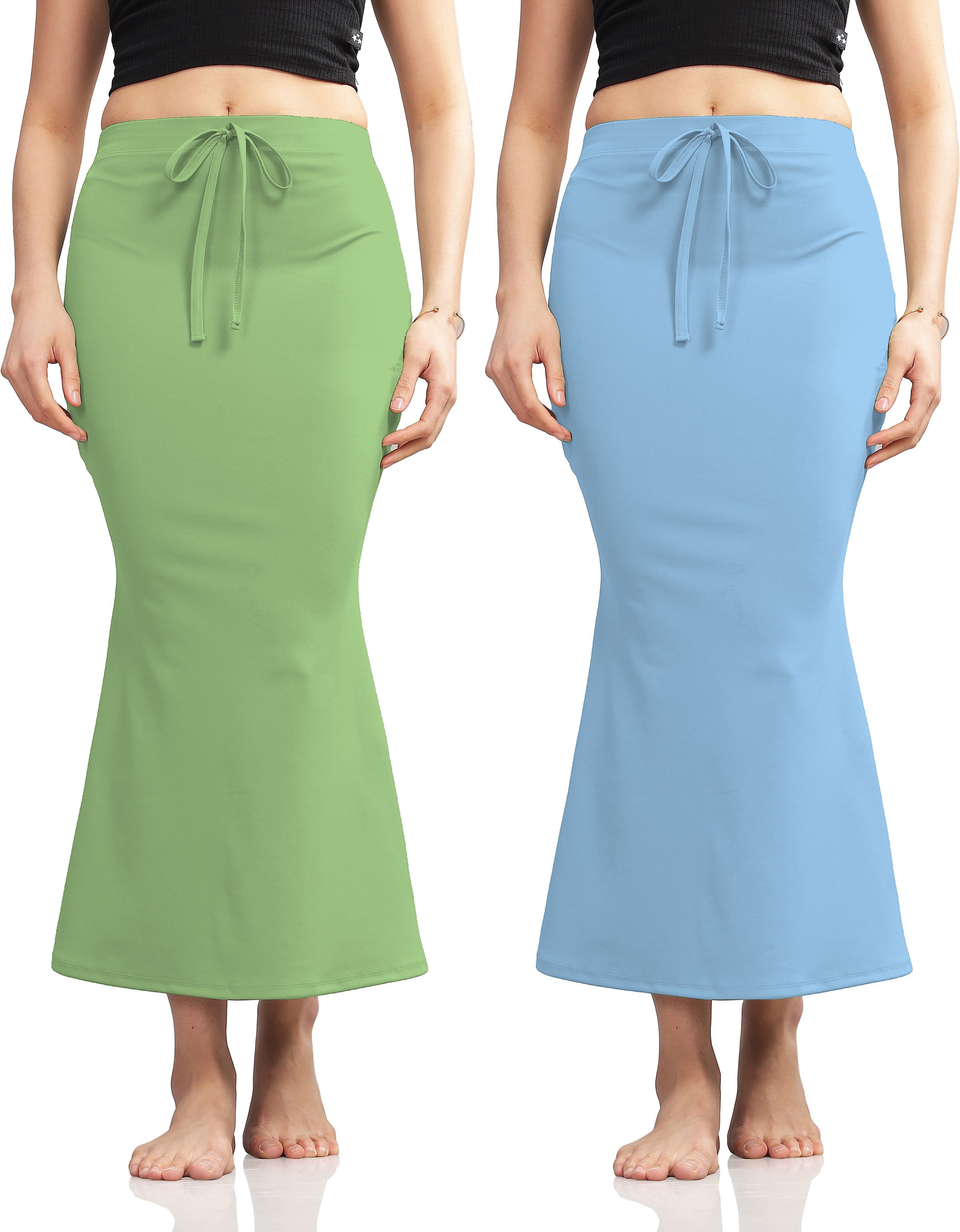 Pink Formal Pack Of 2 Pista & Sky Fishcut Shapewear- Tummy Control Trending Shapers Lycra Blend Petticoat-image-15