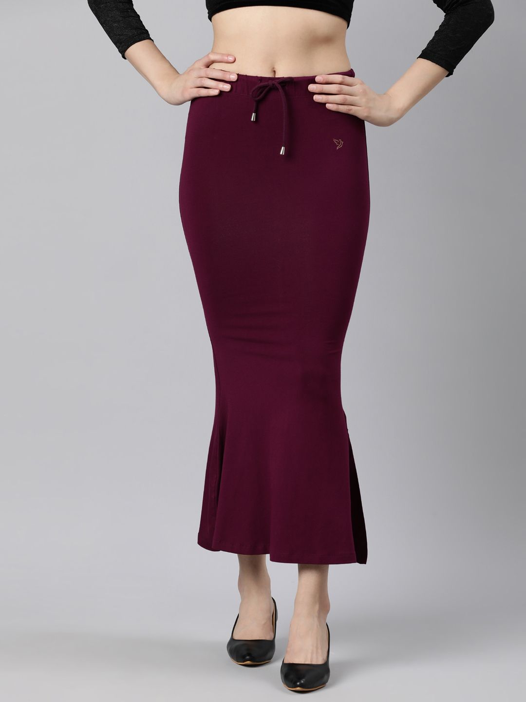 TWIN BIRDS 1192-Maroon Cotton Viscose Blend Petticoat-picture-10