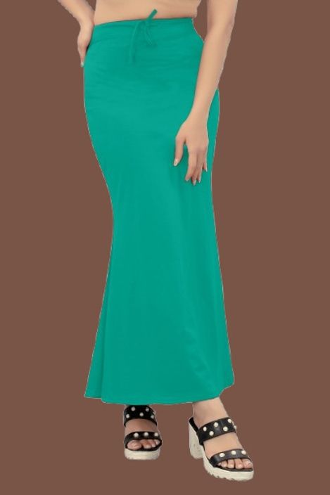 SHOEYONSELL Flare_06_turquoise green_S_Saree Shapewear shapewear petticoat For saree Lycra Blend Petticoat-image-19