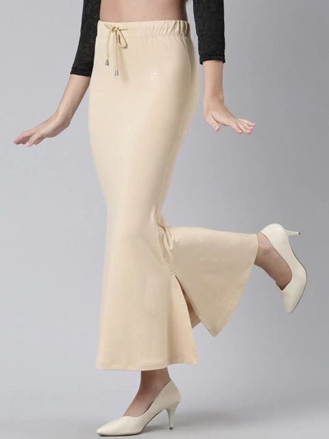 VDIHATA FASHION Beige Color Stretchable Fish Cut Saree Shapewear Lycra Petticoat For Women Lycra Blend Petticoat-picture-24
