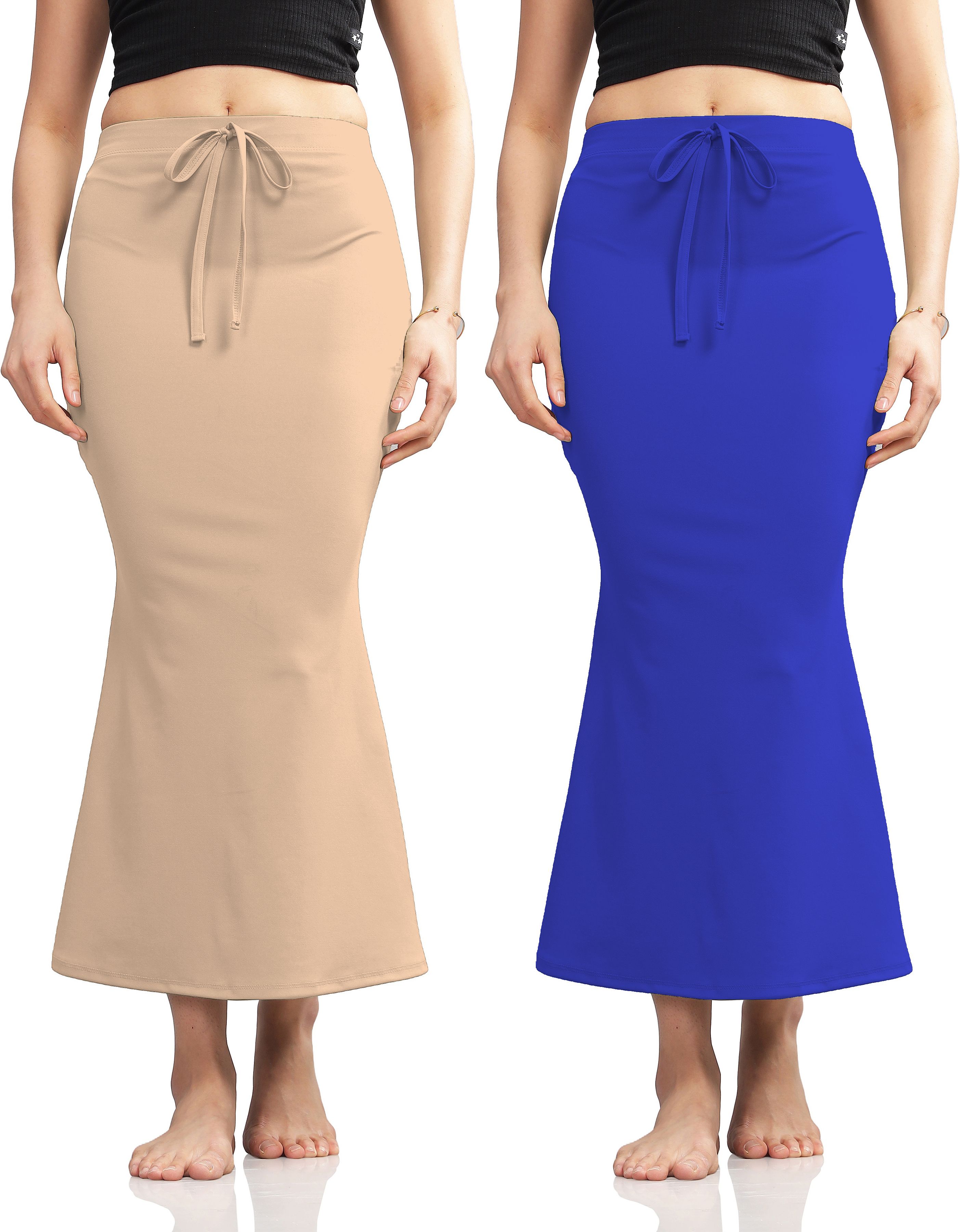 Pink Formal Pack Of 2 Beige & Royal Blue Women's Shapewear - Fancy Stylish Trending Shapers Lycra Blend Petticoat-image-44