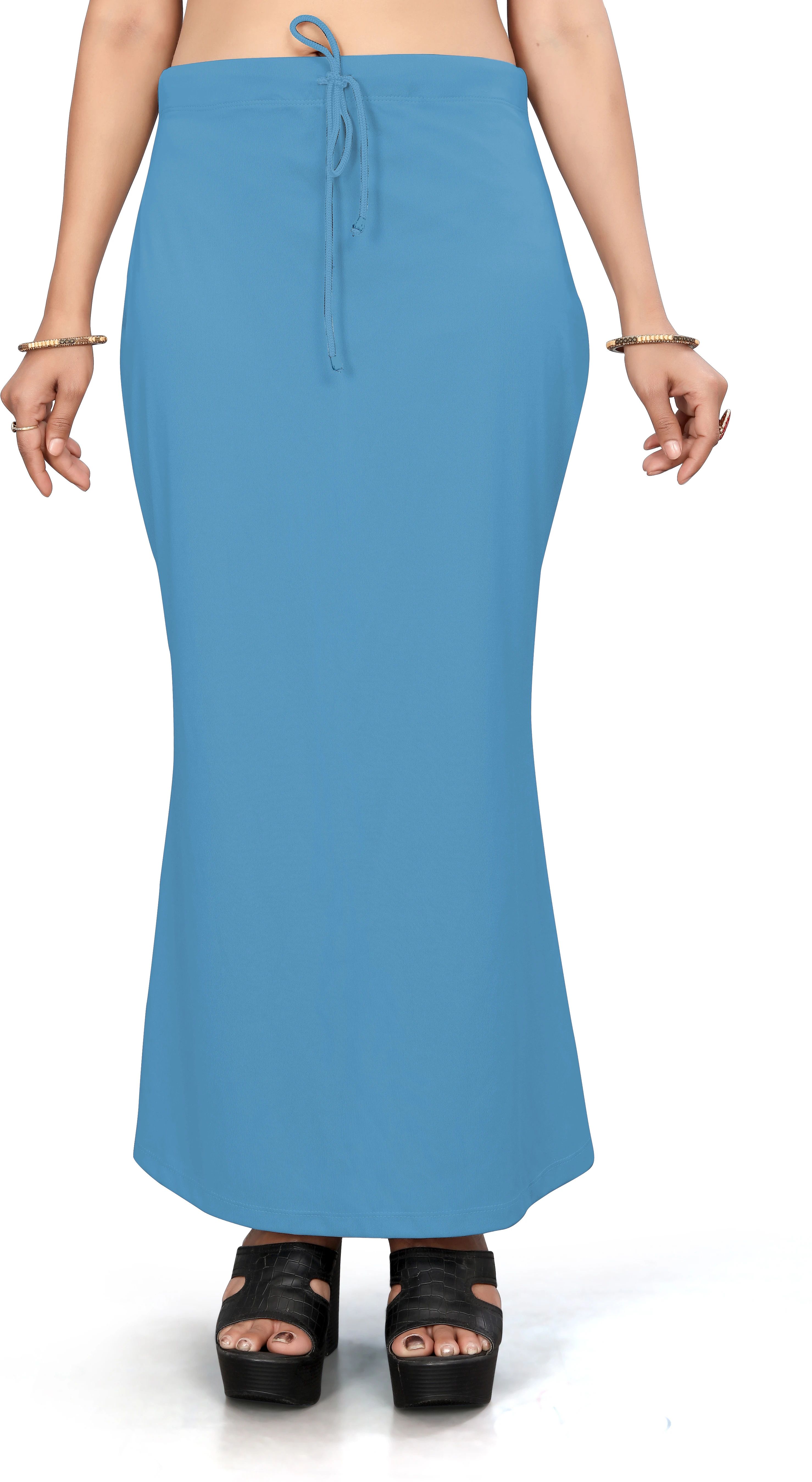 NEXSUS APPARELS SKY BLUE Lycra Blend Petticoat-image-21