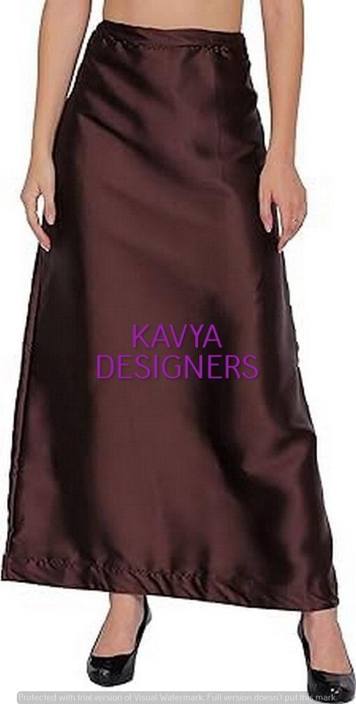 Devine Designers BROWN HB COLOURPETTICOAT62 Cotton Blend Petticoat-image-7