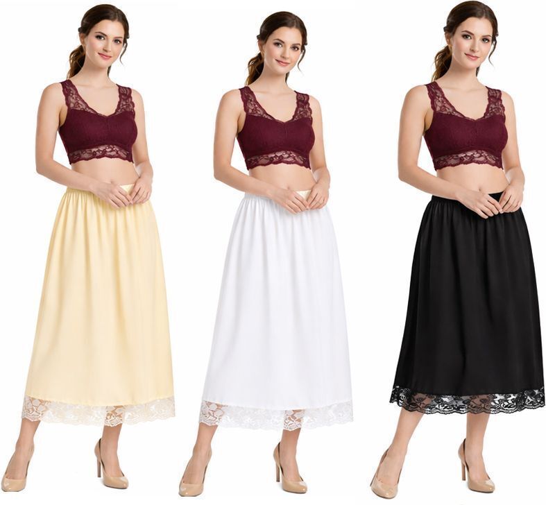 GROWX Everyday Wear Cotton Blend Pack of 3 Cotton Blend Petticoat Cotton Blend Petticoat-image-25