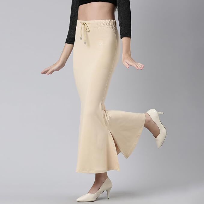 VIDHATA FASHION Skin Color Perfect Slim Fitting Curvy Body Shape Fish Cut Lycra Blend Petticoat Lycra Blend Petticoat-image-10
