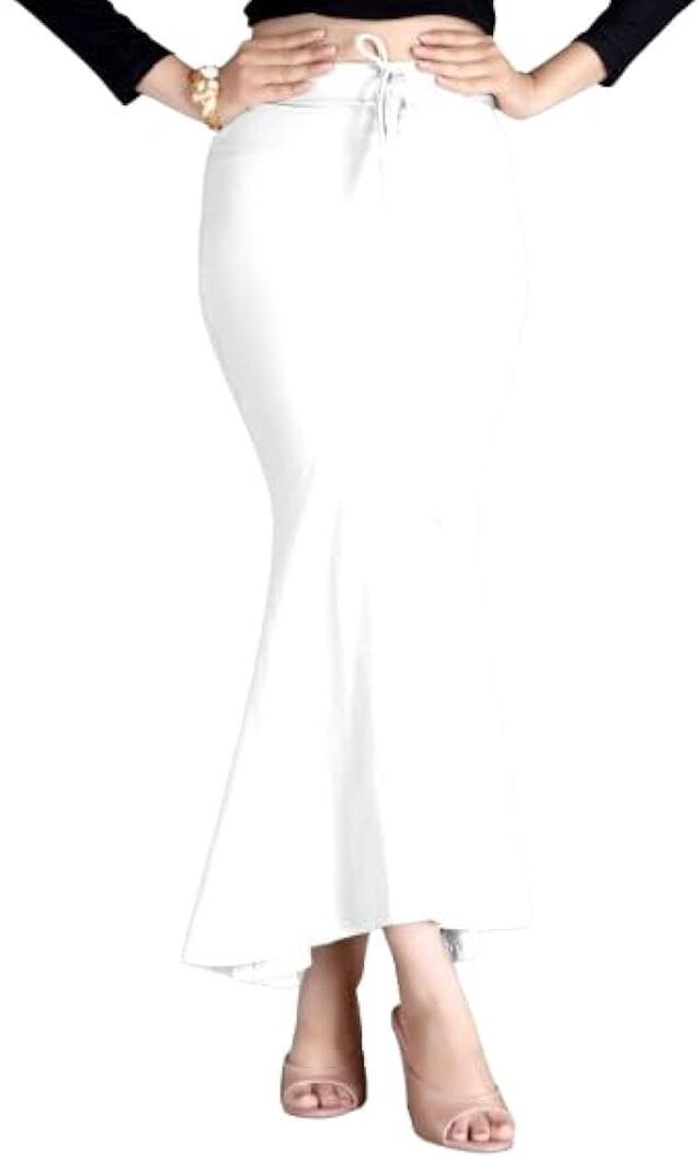 VIDHATA FASHION White Color Perfect Slim Fit Curvy Body Shapewear Fish Cut Lycra Blend Petticoat Lycra Blend Petticoat-image-13