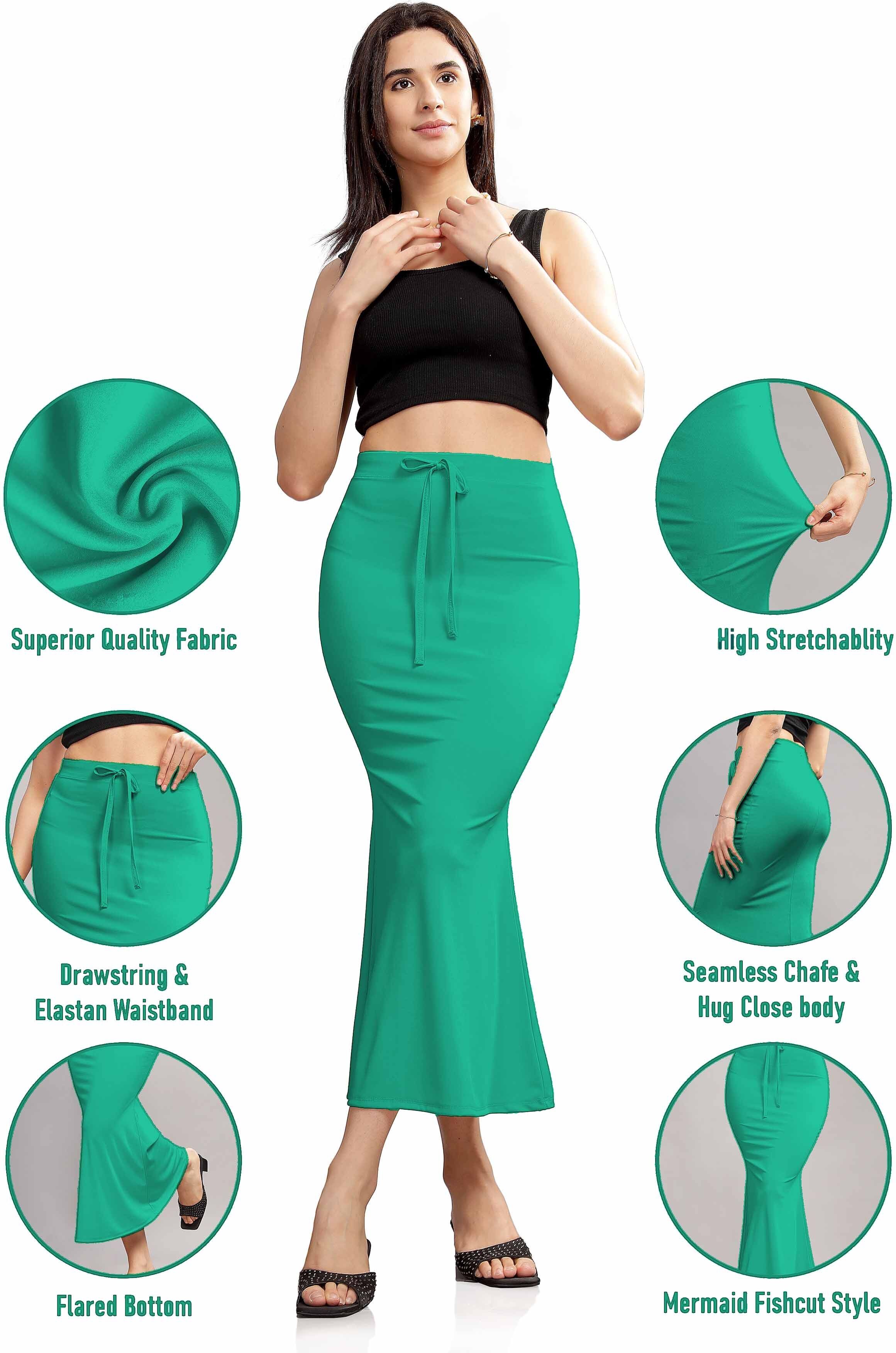 fashionunity MINT GREEN Women's Shapewear - Fancy Stylish Trending Shapers Lycra Blend Petticoat-image-13