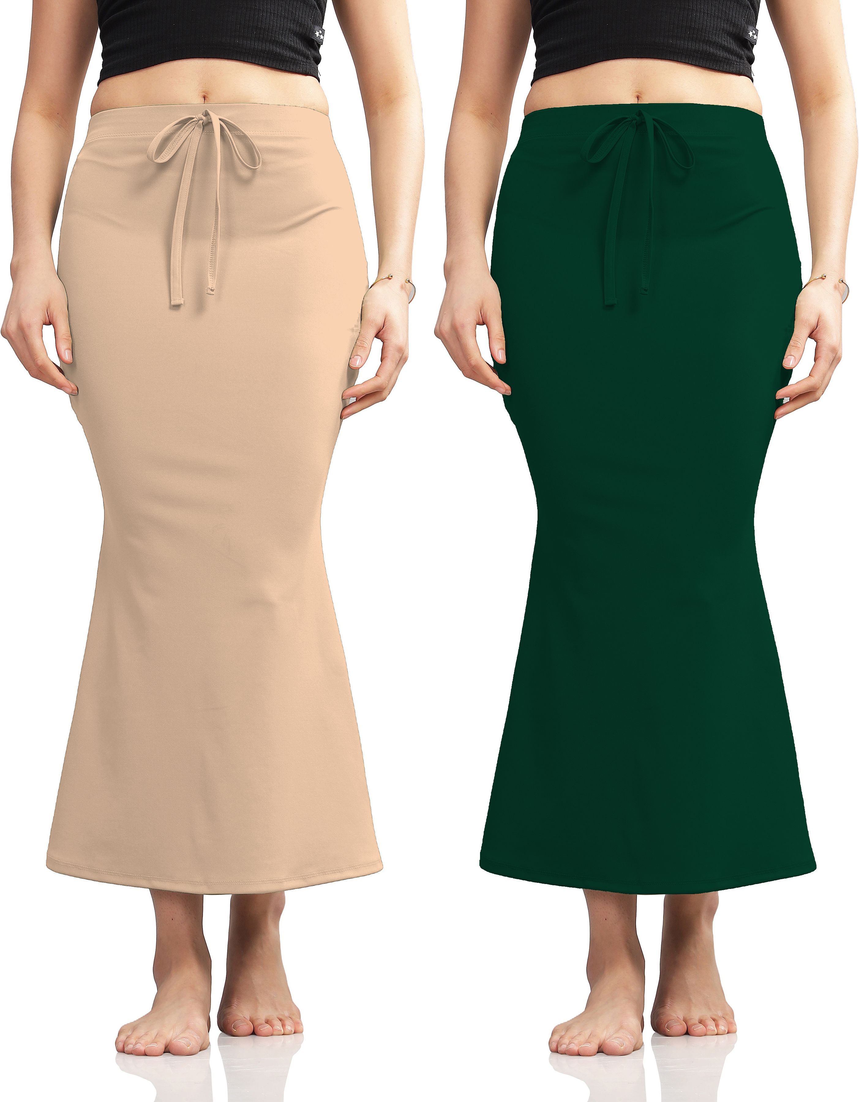 Pink Formal Pack Of 2 Beige & Olive Women's Shapewear - Fancy Stylish Trending Shapers Lycra Blend Petticoat-image-35