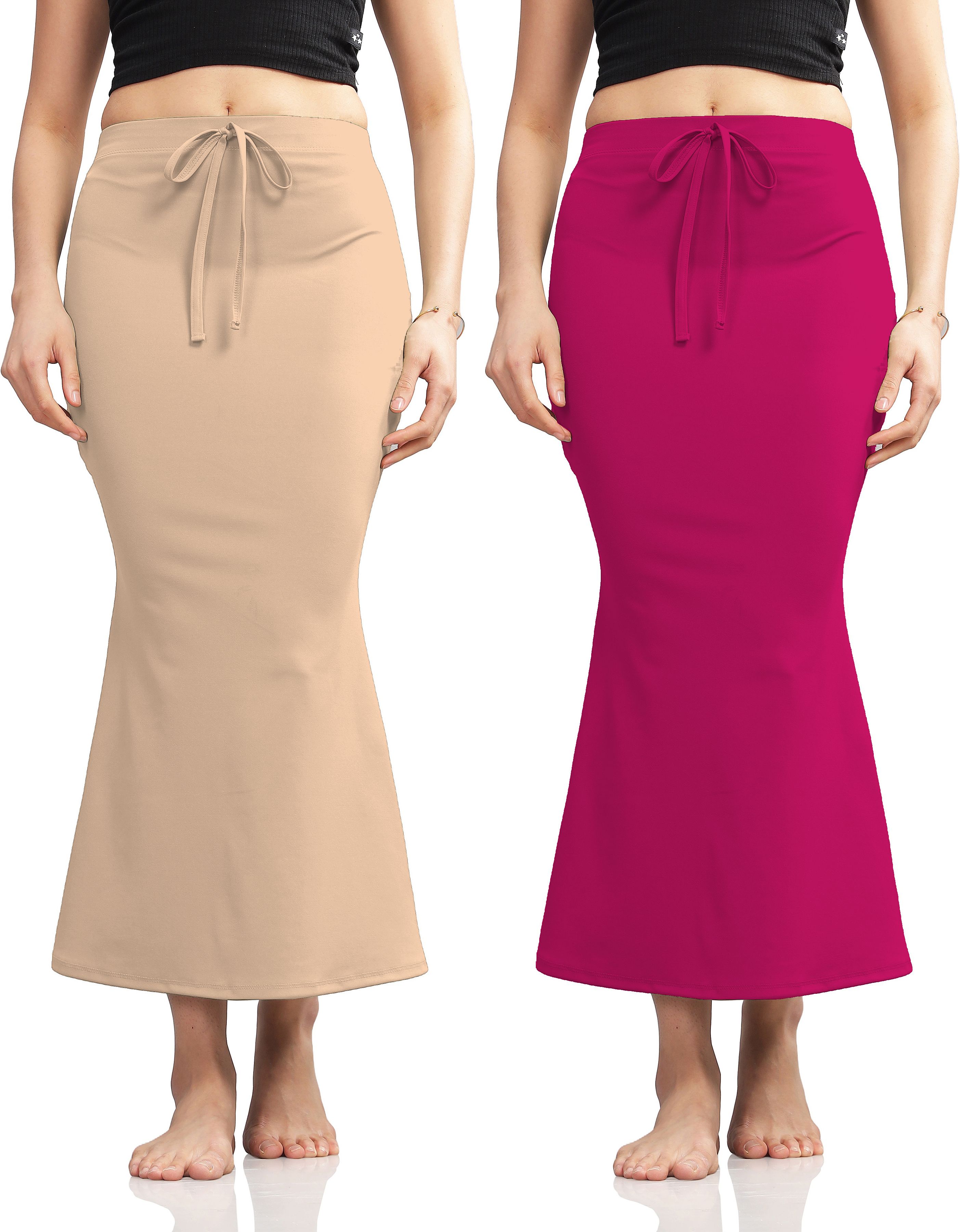 Pink Formal Pack Of 2 Beige & Rani Women's Shapewear - Fancy Stylish Trending Shapers Lycra Blend Petticoat-picture-48