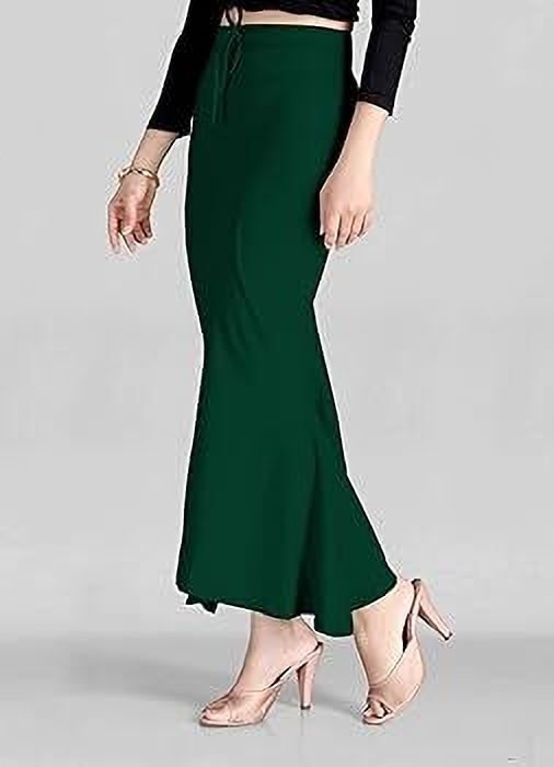 VDIHATA FASHION Green Women Lycra Blended Fabric Saree Shapewear Petticoat Underskirt Lycra Blend Petticoat-image-25