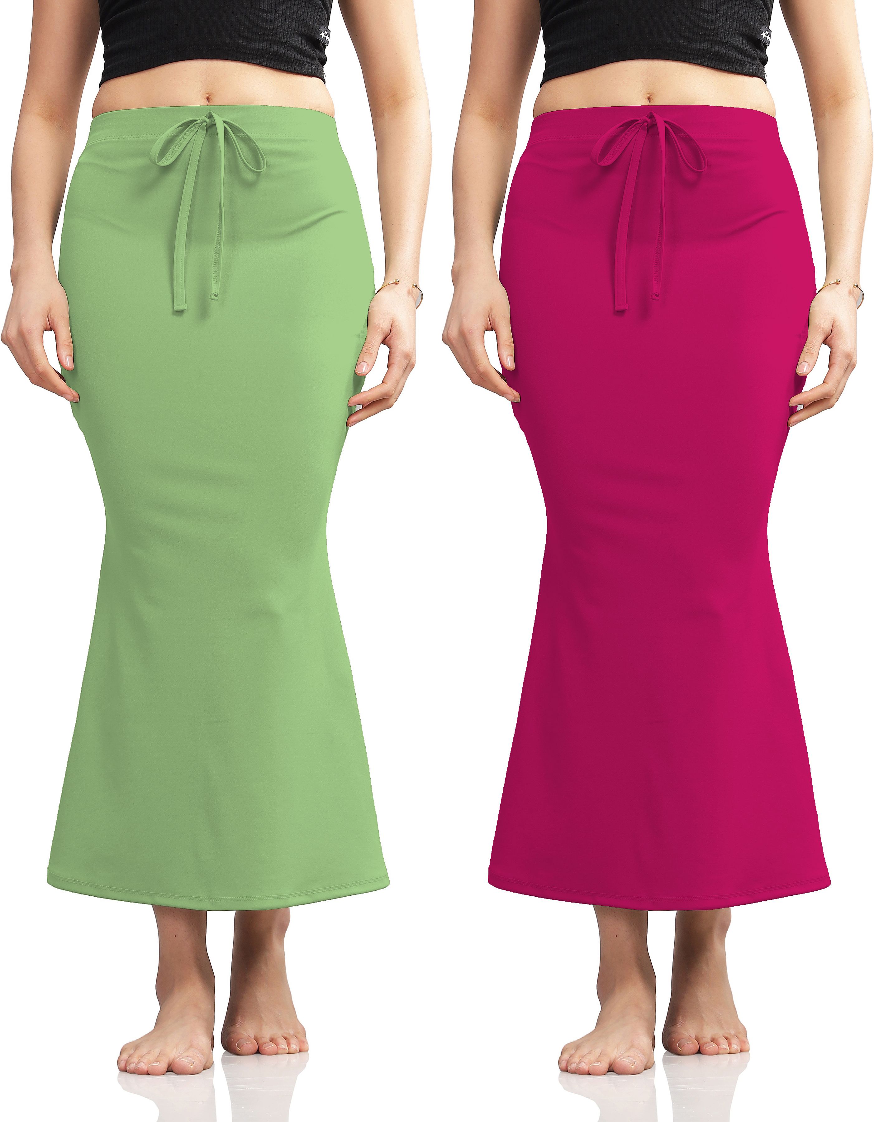 Pink Formal Pack Of 2 Pista & Rani Fishcut Shapewear- Tummy Control Trending Shapers Lycra Blend Petticoat-image-16