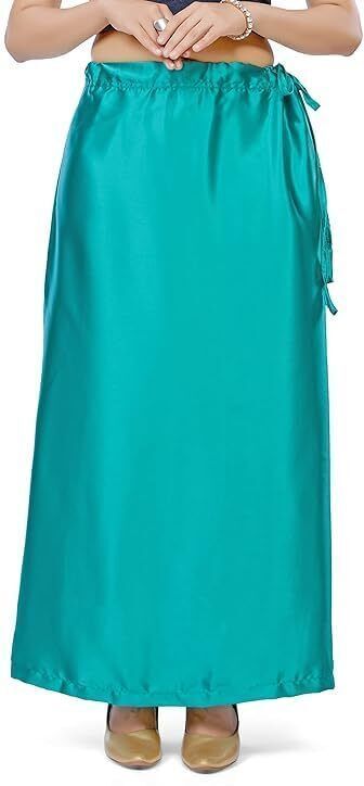 SHM fashion Women Full Elastic P Shapewear for Saree Satin Blend Petticoat-image-1