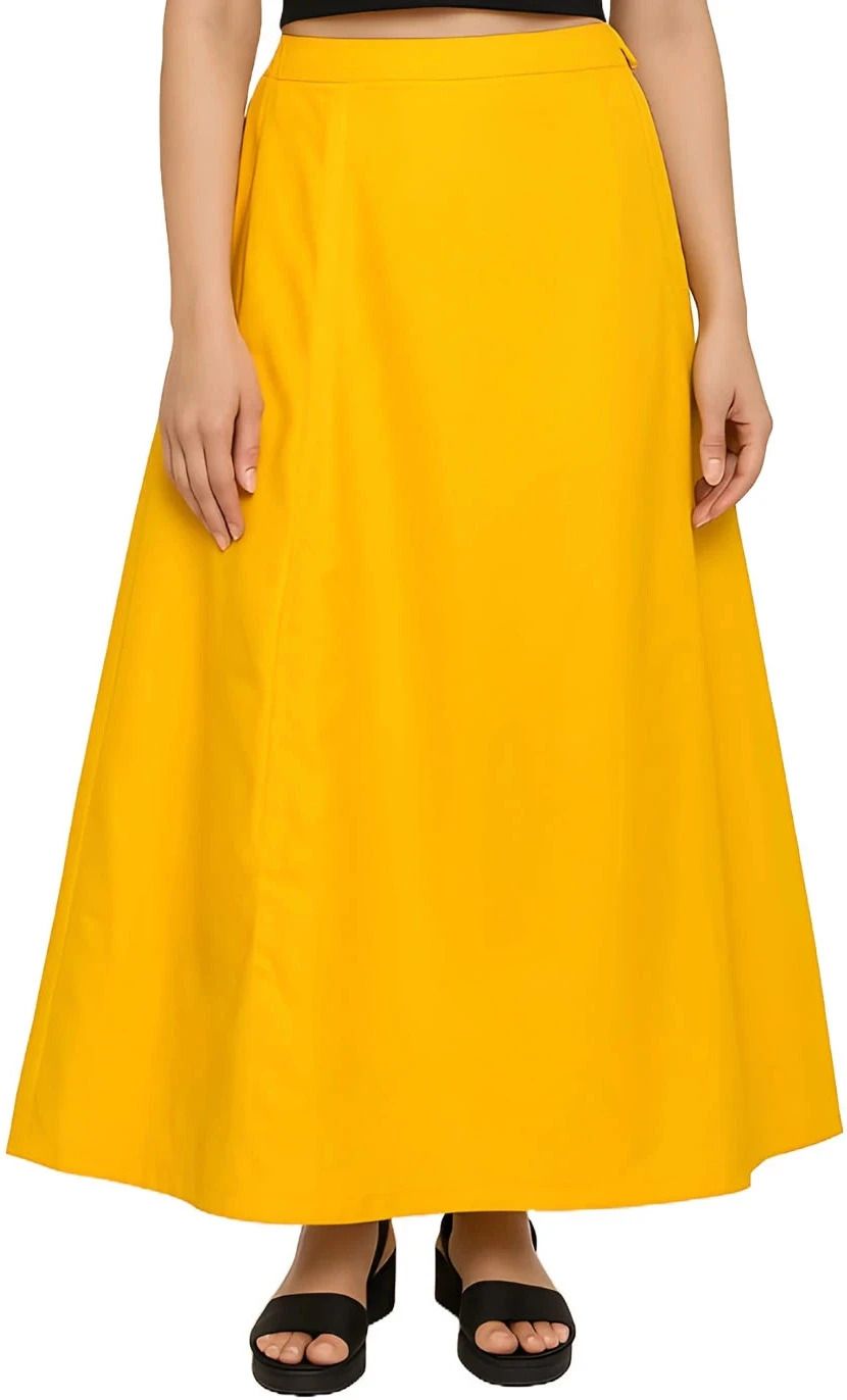 TrendingTrading Women's Cotton Petticoats Readymade Saree Underskirt Solid Plain with Drawstring Pure Cotton Petticoat-picture-10