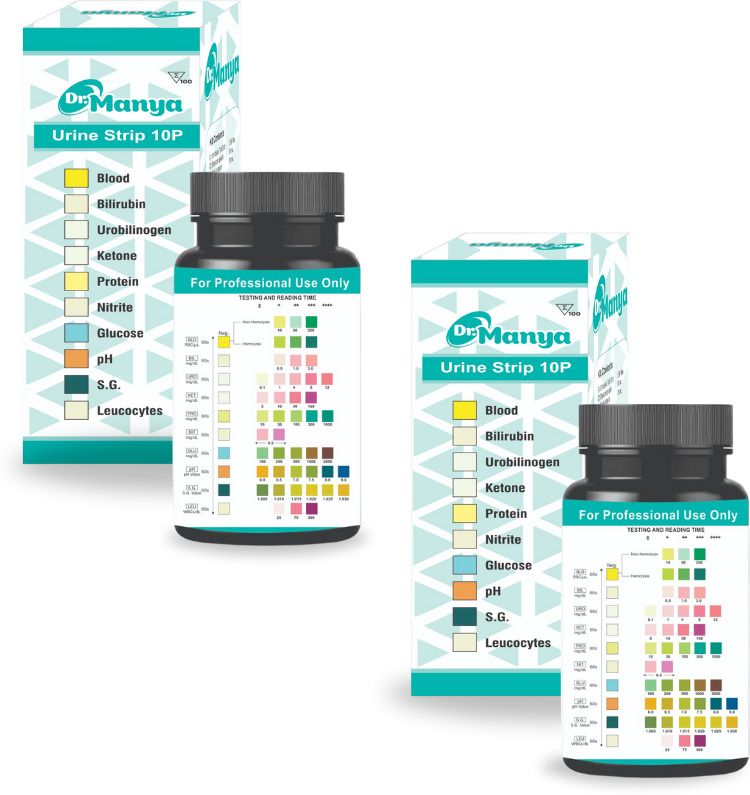 Dr Manya Urinalysis Strips 10 in 1 Combo Pack 200Strips for Home Use pH Indicators