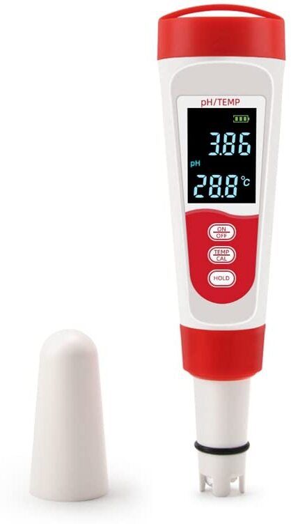 PH Meter with 3 Point Calibration (Waterproof) PH-100 pH Testers-image-19
