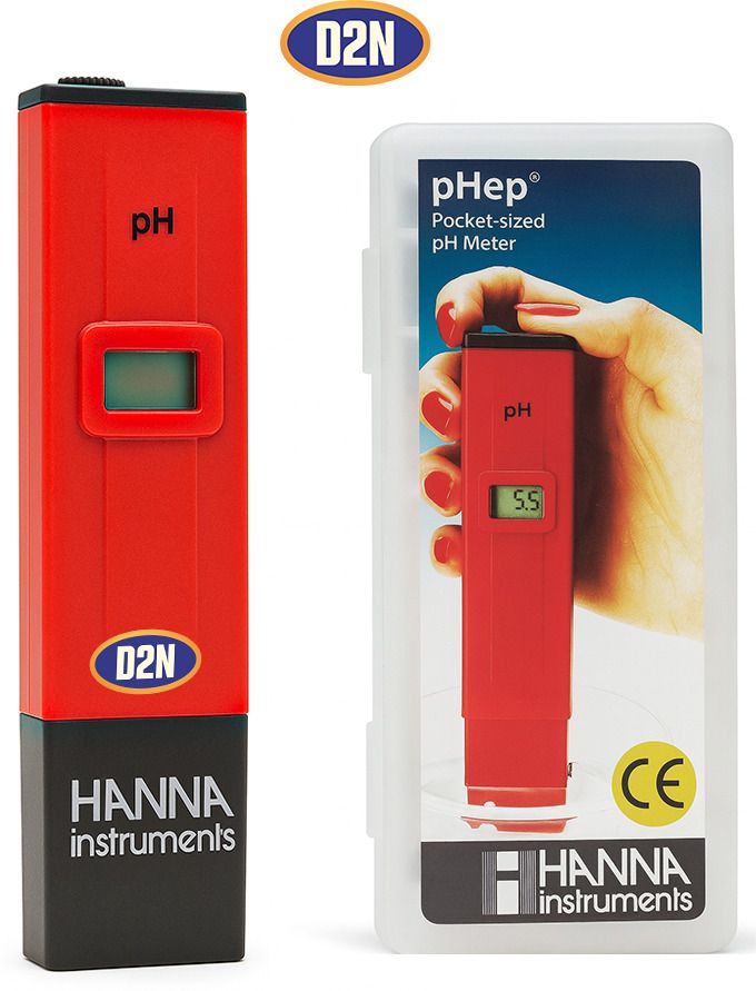 Hanna Digital Pocket pH Meter 0–14 Water-Soil-Aquarium & Hydroponics pH Test 8 Digital pH Meter