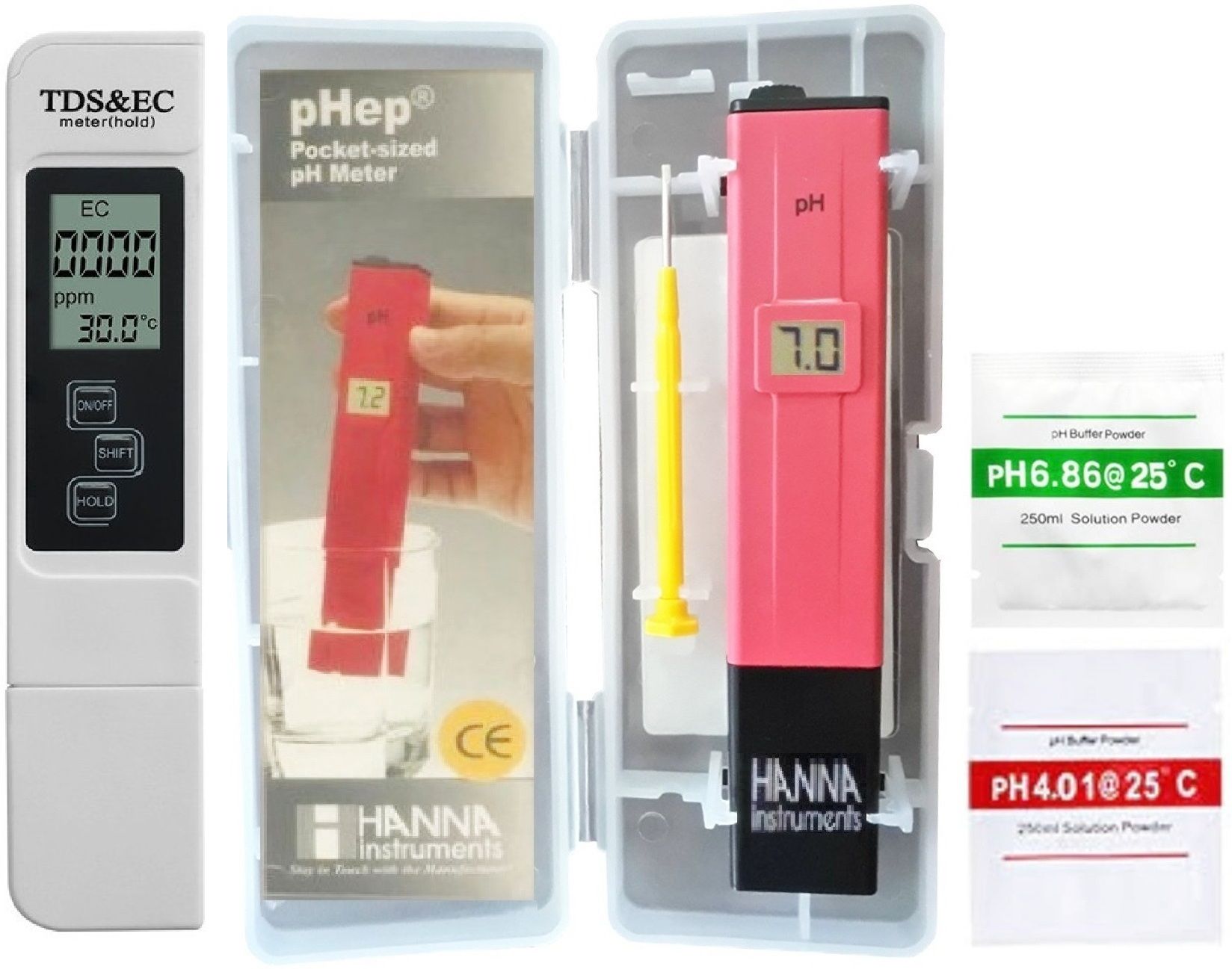 HI98107 pHep Highly Precise PH Meter Hanna Family Model Water Acidity Purity Tester Digital pH Meter