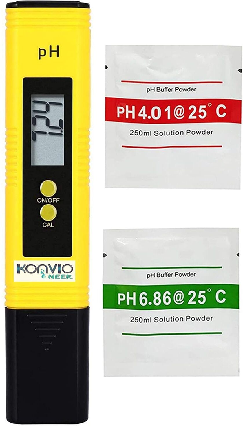 konvio pH Test Meter ± 0.1pH High Accuracy with 0.00-14.00ph Measure Range for Drinking Water, Hydroponics, Aquariums, Swimming Pools Digital pH Meter-picture-36